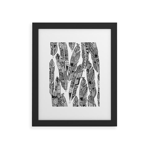 Sharon Turner geo feathers Framed Art Print