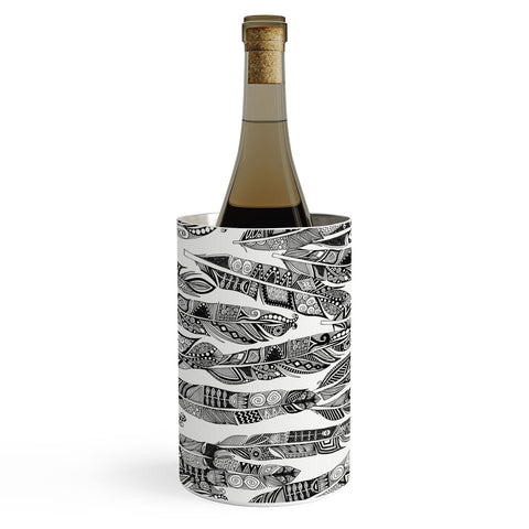 Sharon Turner geo feathers Wine Chiller