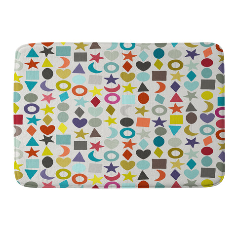 Sharon Turner geo garland Memory Foam Bath Mat