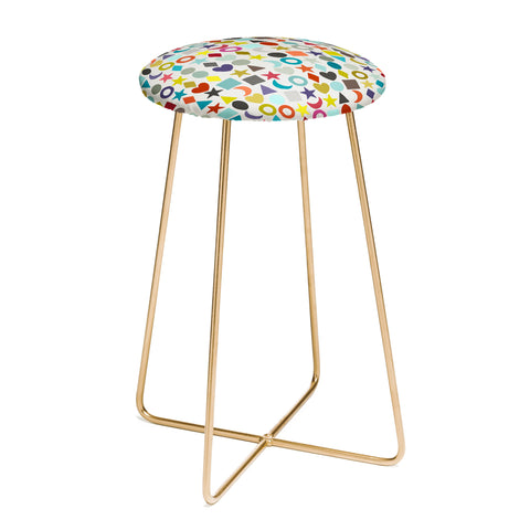 Sharon Turner geo garland Counter Stool