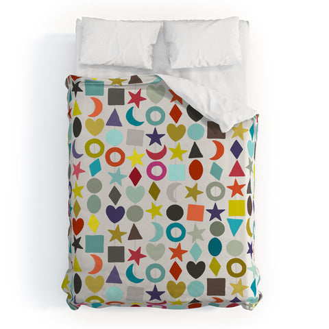 Sharon Turner geo garland Duvet Cover