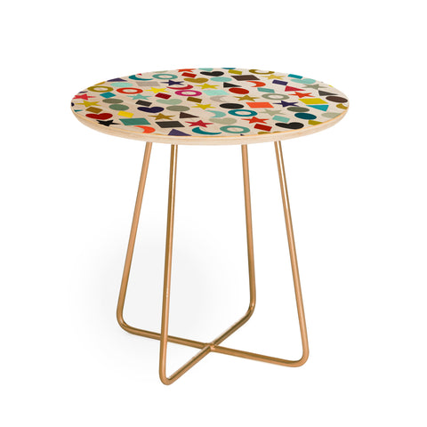 Sharon Turner geo garland Round Side Table