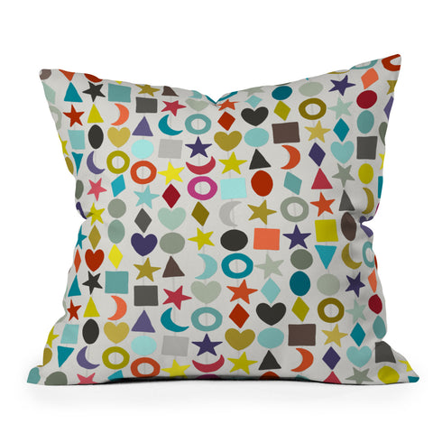 Sharon Turner geo garland Throw Pillow