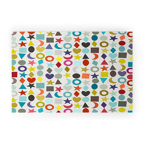 Sharon Turner geo garland Welcome Mat