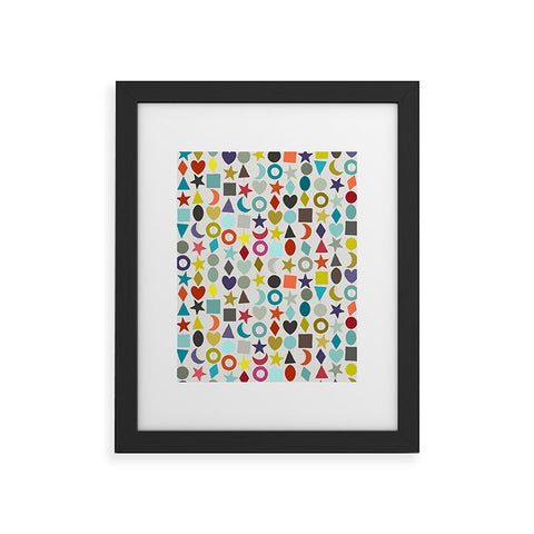 Sharon Turner geo garland Framed Art Print