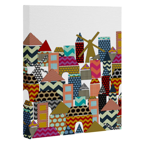 Sharon Turner Geo Town Art Canvas