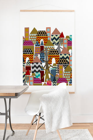 Sharon Turner Geo Town Art Print And Hanger