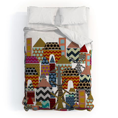 Sharon Turner Geo Town Comforter