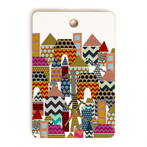 Sharon Turner Geo Town Cutting Board Rectangle