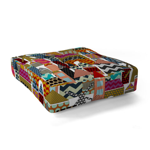 Sharon Turner Geo Town Floor Pillow Square