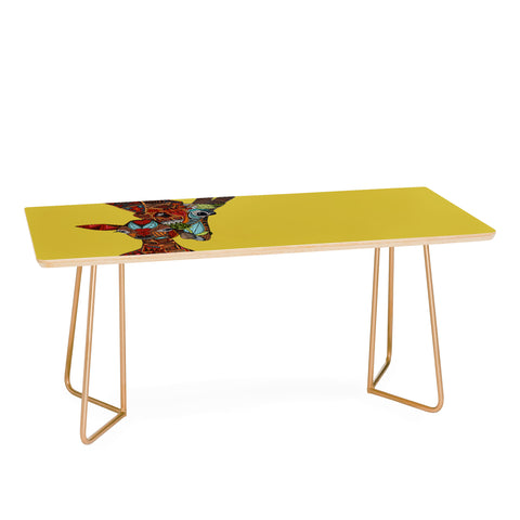 Sharon Turner Giraffe Love Ochre Coffee Table