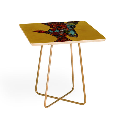 Sharon Turner Giraffe Love Ochre Side Table
