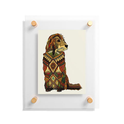 Sharon Turner Golden Retriever love Floating Acrylic Print