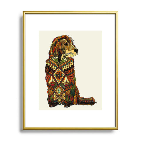 Sharon Turner Golden Retriever love Metal Framed Art Print