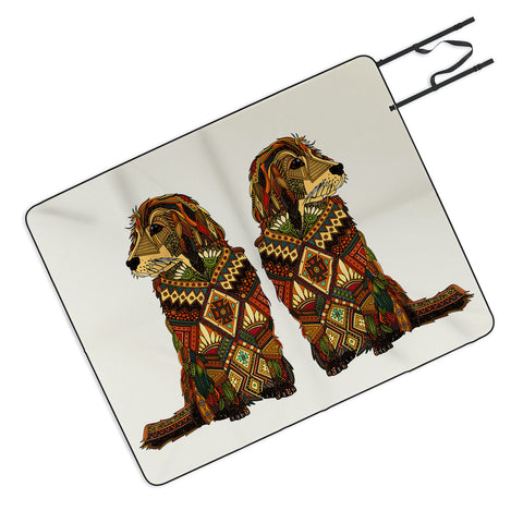 Sharon Turner Golden Retriever love Picnic Blanket