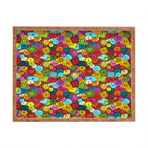 Sharon Turner Graffiti Buttons Rectangular Tray