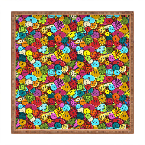 Sharon Turner Graffiti Buttons Square Tray