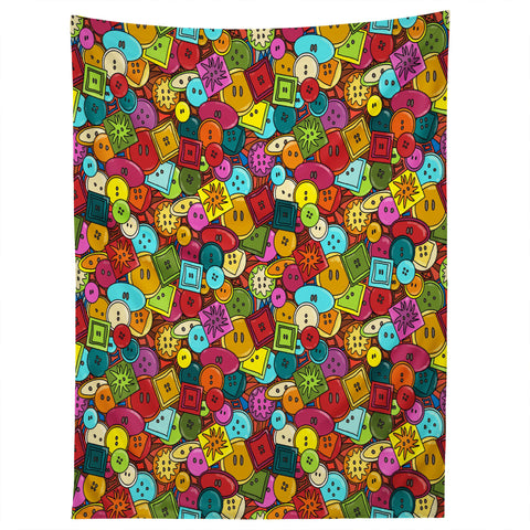 Sharon Turner Graffiti Buttons Tapestry