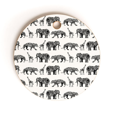 Sharon Turner Graphic Zoo Cutting Board Round