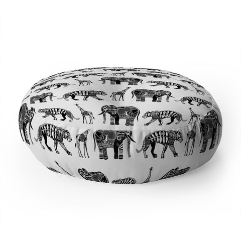 Sharon Turner Graphic Zoo Floor Pillow Round