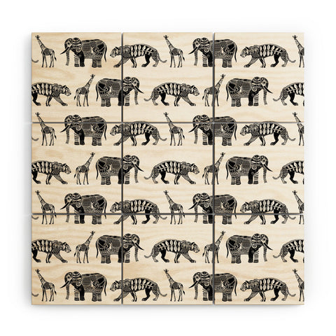 Sharon Turner Graphic Zoo Wood Wall Mural