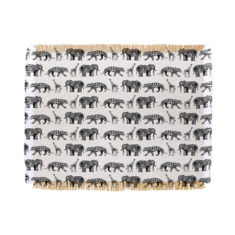Sharon Turner Graphic Zoo Throw Blanket