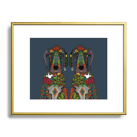 Sharon Turner Great Dane Love Metal Framed Art Print