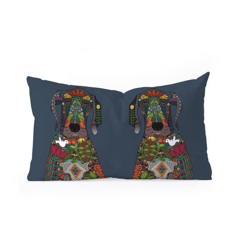 Sharon Turner Great Dane Love Oblong Throw Pillow