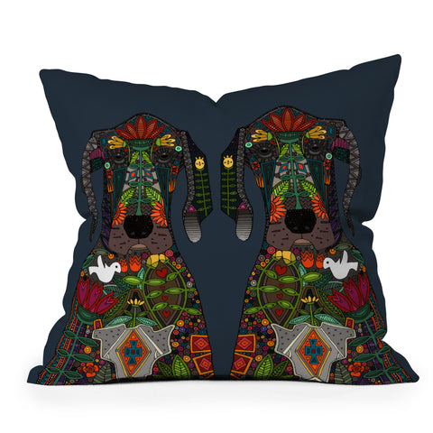 Sharon Turner Great Dane Love Throw Pillow