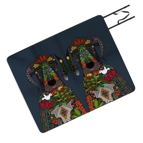Sharon Turner Great Dane Love Picnic Blanket