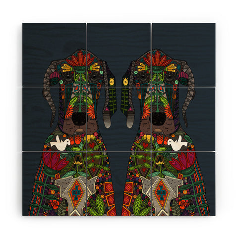 Sharon Turner Great Dane Love Wood Wall Mural