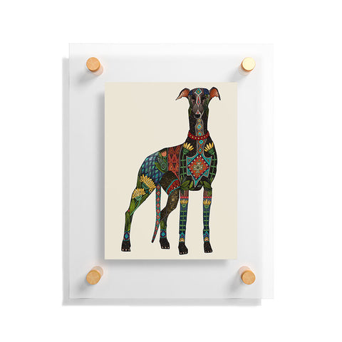 Sharon Turner greyhound ivory Floating Acrylic Print
