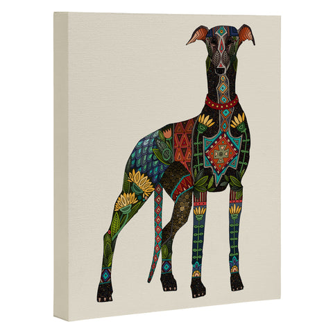 Sharon Turner greyhound ivory Art Canvas