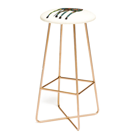 Sharon Turner greyhound ivory Bar Stool