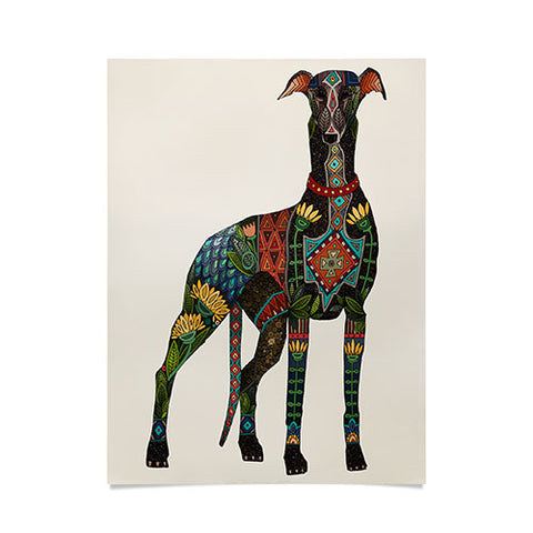 Sharon Turner greyhound ivory Poster