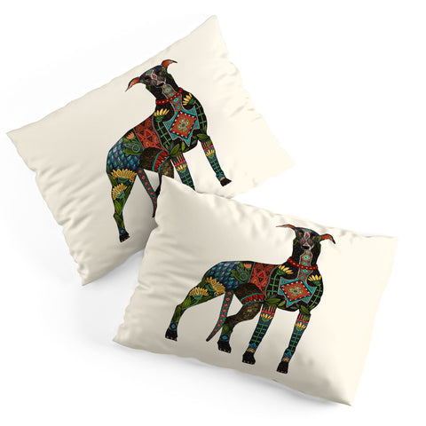Sharon Turner greyhound ivory Pillow Shams