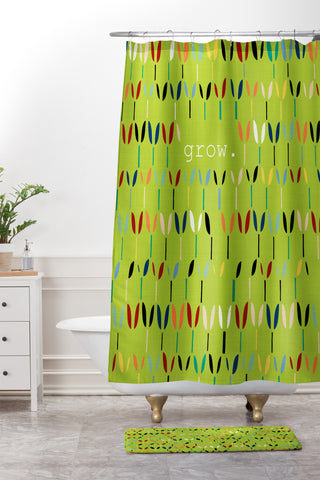 Sharon Turner Grow 1 Shower Curtain And Mat