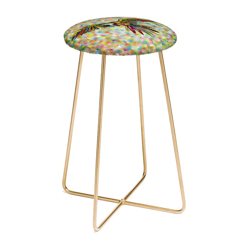 Sharon Turner Harlequin Parrot Counter Stool