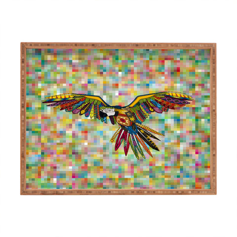 Sharon Turner Harlequin Parrot Rectangular Tray