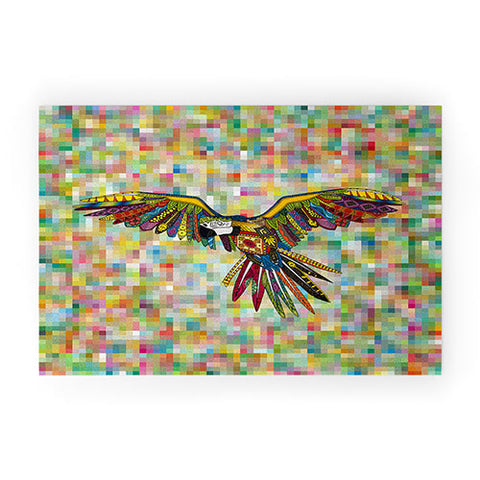 Sharon Turner Harlequin Parrot Welcome Mat