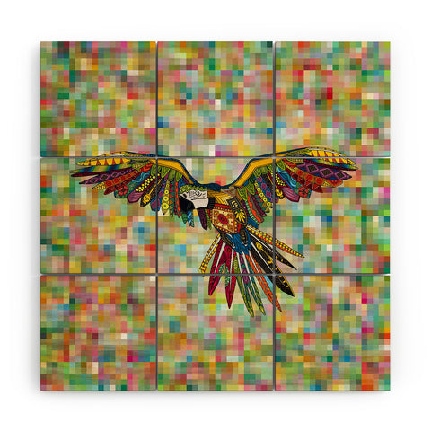 Sharon Turner Harlequin Parrot Wood Wall Mural