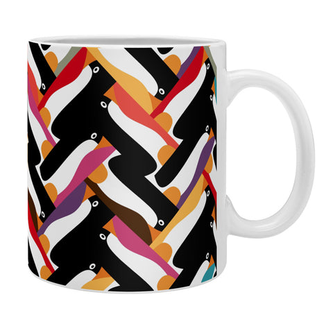 Sharon Turner Herringbone Penguin Coffee Mug