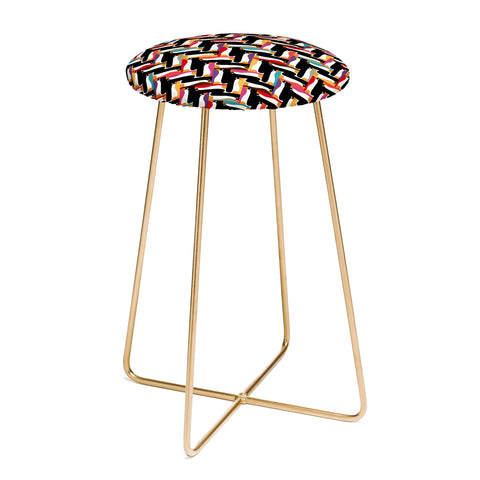 Sharon Turner Herringbone Penguin Counter Stool