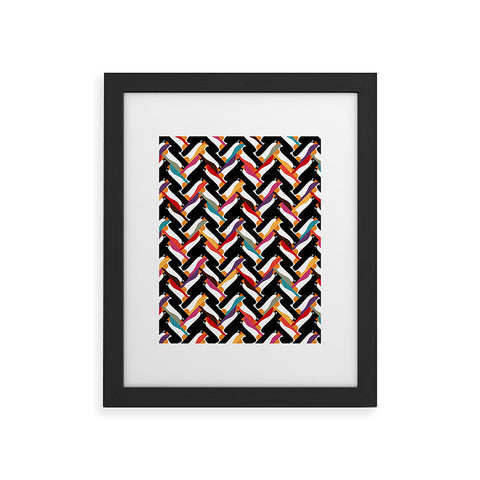 Sharon Turner Herringbone Penguin Framed Art Print