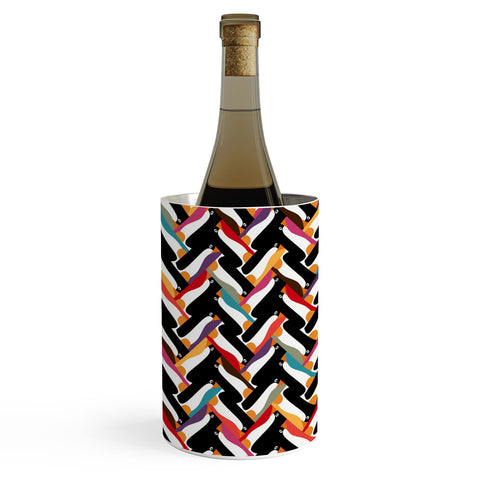 Sharon Turner Herringbone Penguin Wine Chiller