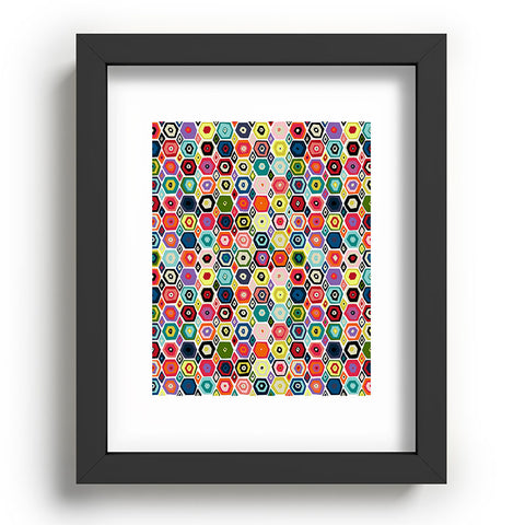 Sharon Turner hex diamond white Recessed Framing Rectangle