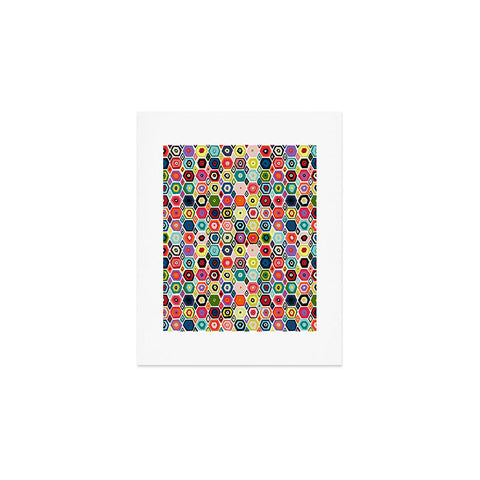 Sharon Turner hex diamond white Art Print