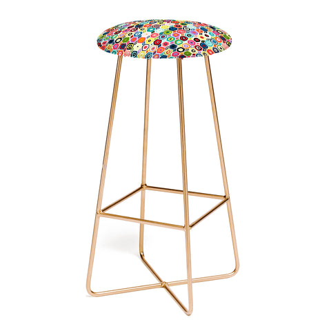Sharon Turner hex diamond white Bar Stool