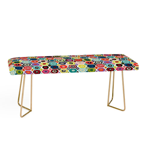 Sharon Turner hex diamond white Bench