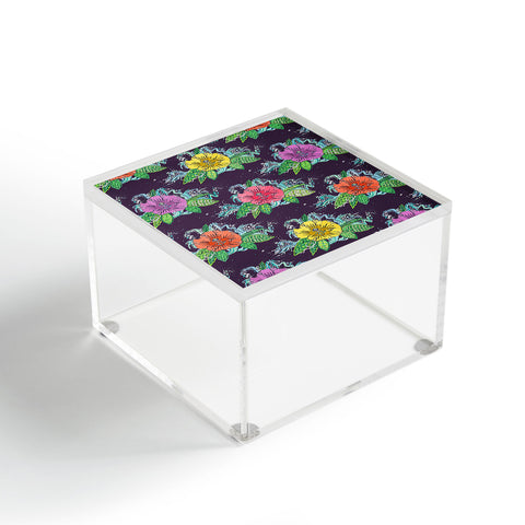 Sharon Turner Hibiscus Surf Grape Acrylic Box